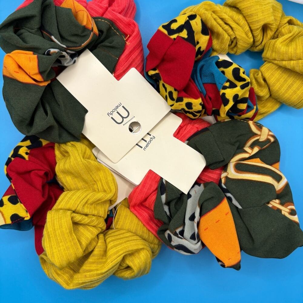 Colorful‎ 8pc Scrunchie Set - Picture 4 of 4